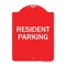 Signmission Designer Series Parking Resident Parking, Red & White Aluminum Sign, 18" x 24", RW-1824-23356 A-DES-RW-1824-23356 - alternate 1
